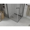 Mexen Lima Duo сгъваем душ кабина 80 x 80 см, прозрачна, черна - 856-080-080-70-00-02