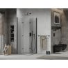 Mexen Lima Duo сгъваема душ кабина 100 x 100 см, прозрачна, черна - 856-100-100-70-00-02