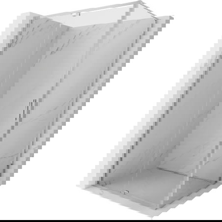 Mexen Exo душ кабина с отваряща се врата 155 x 100 см, прозрачна, хром - 819-155-100-01-00