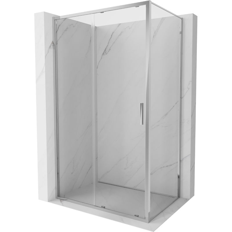 Mexen Exo плъзгаща се душ кабина 155 x 70 см, прозрачно, хром - 8151-155-070-01-00