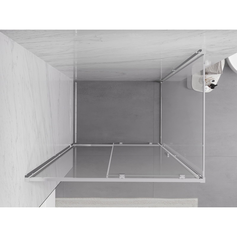 Mexen Exo-S плъзгаща се душ кабина 90 x 80 см, прозрачна, хром - 8151-090-080-01-00