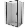 Mexen Exo отваряща се душ кабина 120 x 70 см, прозрачна, черна - 819-120-070-70-00