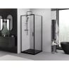 Mexen Exo сгъваема душ кабина 90 x 90 см, прозрачна, черна - 819-090-090-70-00