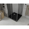 Mexen Lima сгъваема душ кабина 90 x 90 см, графит, хром + поддушово корито Flat,