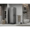 Mexen Lima сгъваема душ кабина 90 x 90 см, графит, хром + поддушово корито Flat,