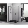 Mexen Exo душ кабина с врата отваряема 155 x 90 см, прозрачна, черна - 819-155-090-70-00