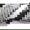 Mexen Exo душ кабина с врата отваряема 155 x 90 см, прозрачна, черна - 819-155-090-70-00