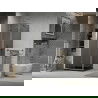 Mexen Lima сгъваема душ кабина 90 x 90 см, графит, хром + Flat поддушник, черен - 856-090-090-01-40-4070