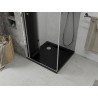 Mexen Lima сгъваема душ кабина 90 x 90 см, графит, хром + поддушово корито Flat,