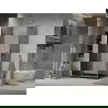 Mexen Lima душkabina сгъваема 90 x 100 см, графит, хром + поднос Flat, черен - 856-090-100-01-40-4070