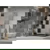 Mexen Lima душkabina сгъваема 90 x 100 см, графит, хром + поднос Flat, черен - 856-090-100-01-40-4070