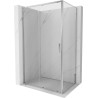Mexen Exo-S разтегателна душ кабина 140 x 100 cm, прозрачна, хром - 8151-140-100-01-00