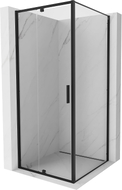 Mexen Exo-R отваряща се душ кабина 100 x 100 см, прозрачна, черна - 819-100-100-70-00