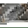 Mexen Lima сгъваема душ кабина 100 x 90 см, графит, хром + черен под, Flat - 856-100-090-01-40-4070