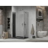Mexen Lima сгъваем душ кабина 100 x 90 см, графит, хром + поддушник Flat, черен