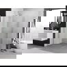 Mexen Exo квадратна душ кабина с отваряща се врата 70 x 70 см, прозрачно, хром - 8110-070-070-01-00