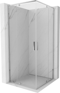 Mexen Exo-R Duo квадратна душ кабина с въртяща се врата 80 x 80 см, прозрачна,
