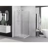 Mexen Exo-R Duo квадратна душ кабина с въртяща се врата 80 x 80 см, прозрачна,