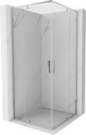 Mexen Exo-R Duo квадратна душ кабина с въртяща се врата 90 x 90 см, прозрачна,