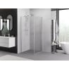 Квадратна душ кабина Mexen Exo с отварящи се врати 90 x 90 см, прозрачна, хром - 8110-090-090-01-00