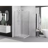Mexen Exo-R Duo квадратна душ кабина с въртяща се врата 90 x 90 см, прозрачна,