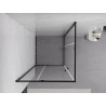 Mexen Exo-R Duo квадратна душ кабина с врати 70 x 70 см, прозрачна, черна