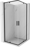 Mexen Exo-R Duo квадратна душ кабина с отваряеми врати 100 x 100 см, прозрачна,