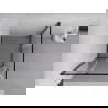 Mexen Exo квадратна душ кабина с врата на панти 100 x 100 cm, прозрачна, черна - 8110-100-100-70-00