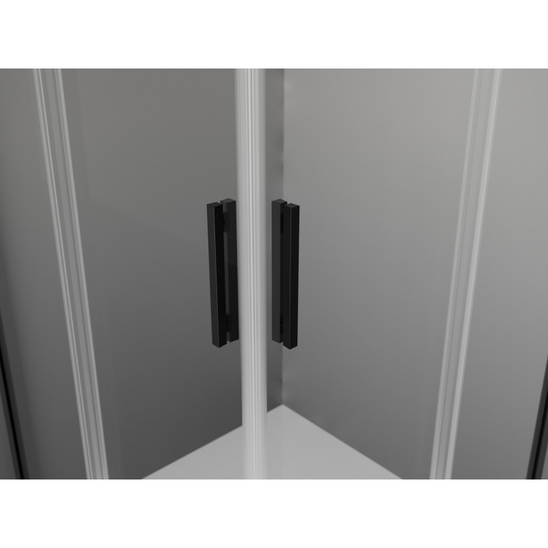 Mexen Exo-R Duo квадратна душ кабина с отваряеми врати 100 x 100 см, прозрачна,