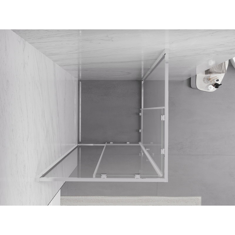 Mexen Exo-S Duo квадратна плъзгаща душ кабина 70 x 70 см, прозрачна, хром