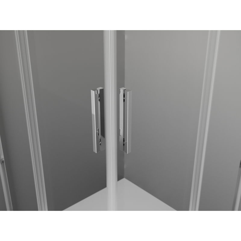 Mexen Exo квадратна плъзгаща душ кабина 90 x 90 см, прозрачна, хром - 8111-090-090-01-00