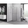 Mexen Exo квадратна разтегателна душ кабина 100 x 100 cm, прозрачна, хром - 8111-100-100-01-00