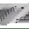 Mexen Exo квадратна душ кабина с плъзгащи се врати 100 x 100 см, прозрачна, черна - 8111-100-100-70-00
