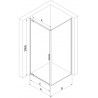 Mexen Exo-BR разтегателна душ кабина 85 x 70 см, прозрачна, хром - 8181-085-070-01-00