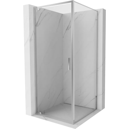 Mexen Exo душ кабина с отваряща се врата 85 x 85 см, прозрачна, хром - 8181-085-085-01-00