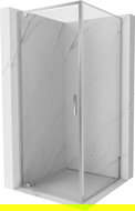 Mexen Exo душ кабина с отваряща се врата 85 x 85 см, прозрачна, хром - 8181-085-085-01-00