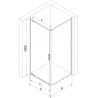 Mexen Exo душ кабина с отваряща се врата 90 x 100 см, прозрачна, хром - 8181-090-100-01-00