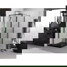 Mexen Exo плъзгаща се душ кабина 90 x 90 см, прозрачна, черна - 8151-090-090-70-00