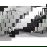 Mexen Exo плъзгаща се душ кабина 100 x 100 см, прозрачна, черна - 8151-100-100-70-00