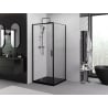 Mexen Exo плъзгаща се душ кабина 100 x 100 см, прозрачна, черна - 8151-100-100-70-00