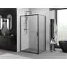 Mexen Exo плъзгаща се душ кабина 90 x 70 см, прозрачна, черна - 8151-090-070-70-00