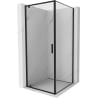 Mexen Exo отваряща се душ кабина 70 x 70 см, прозрачна, черна - 8181-070-070-70-00