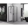 Mexen Exo отваряща се душ кабина 70 x 70 см, прозрачна, черна - 8181-070-070-70-00