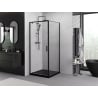 Mexen Exo отваряща се душ кабина 70 x 70 см, прозрачна, черна - 8181-070-070-70-00
