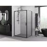 Mexen Exo отваряема душ кабина 80 x 70 см, прозрачна, черна - 8181-080-070-70-00