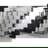 Mexen Exo окачена душ кабина 75 x 75 см, прозрачна, черна - 8181-075-075-70-00