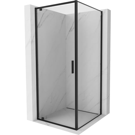 Mexen Exo душ кабина с врата 80 x 80 см, прозрачна, черна - 8181-080-080-70-00