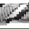 Mexen Exo сгъваема душ кабина 85 x 80 см, прозрачна, черна - 8181-085-080-70-00