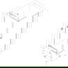 Mexen Exo душ кабина, 70 x 75 см, прозрачна, черна - 8181-070-075-70-00