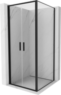 Mexen Exo-B Duo отваряема душ кабина 70 x 70 см, прозрачна, черна - 814-070-070-70-00